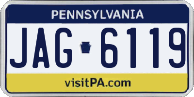 PA license plate JAG6119