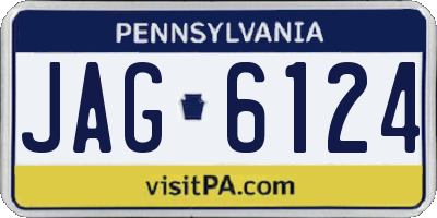 PA license plate JAG6124