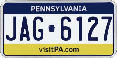 PA license plate JAG6127