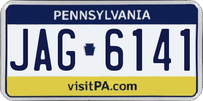 PA license plate JAG6141