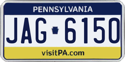 PA license plate JAG6150