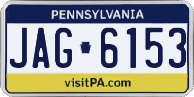 PA license plate JAG6153