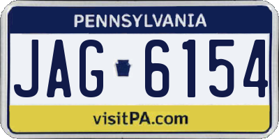 PA license plate JAG6154