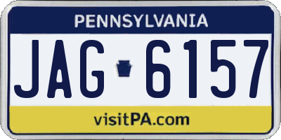 PA license plate JAG6157