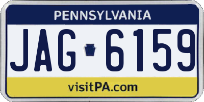 PA license plate JAG6159