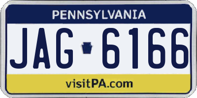 PA license plate JAG6166