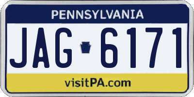 PA license plate JAG6171