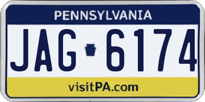 PA license plate JAG6174