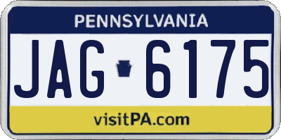 PA license plate JAG6175