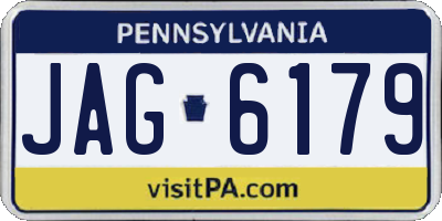 PA license plate JAG6179