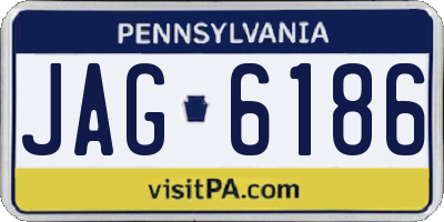 PA license plate JAG6186