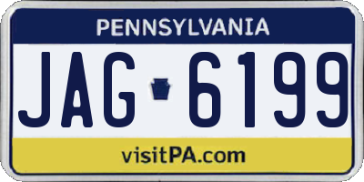 PA license plate JAG6199