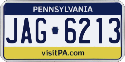 PA license plate JAG6213