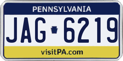 PA license plate JAG6219