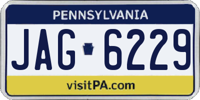 PA license plate JAG6229