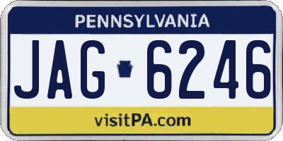 PA license plate JAG6246