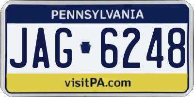 PA license plate JAG6248