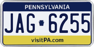 PA license plate JAG6255