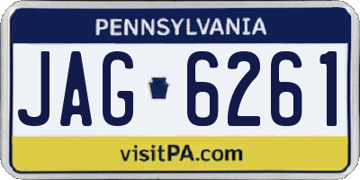 PA license plate JAG6261
