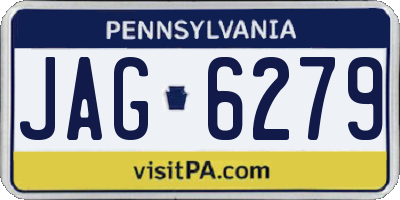 PA license plate JAG6279