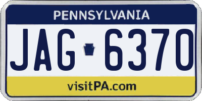 PA license plate JAG6370
