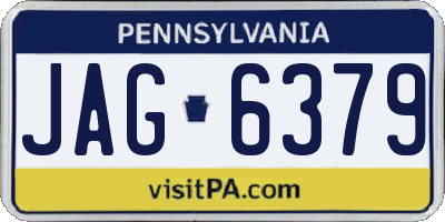 PA license plate JAG6379