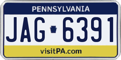 PA license plate JAG6391