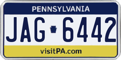 PA license plate JAG6442