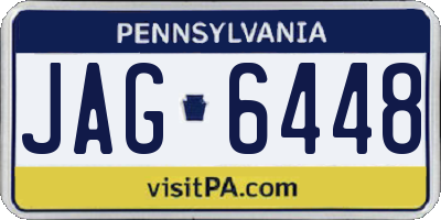 PA license plate JAG6448