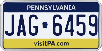 PA license plate JAG6459