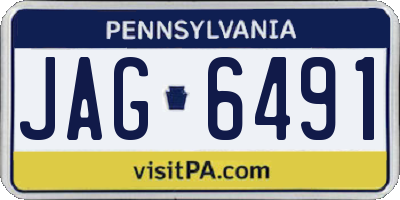 PA license plate JAG6491
