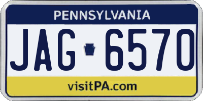 PA license plate JAG6570