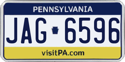 PA license plate JAG6596