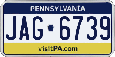 PA license plate JAG6739
