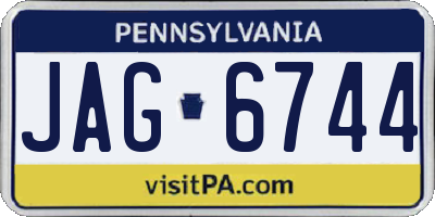 PA license plate JAG6744