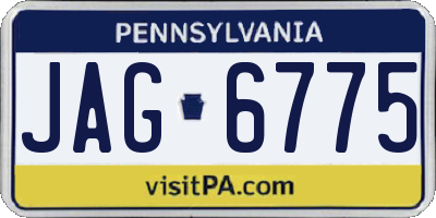 PA license plate JAG6775