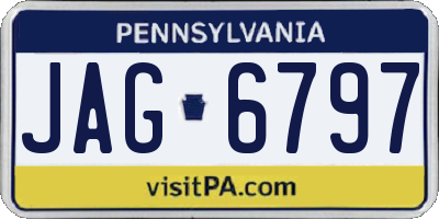 PA license plate JAG6797