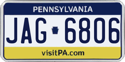 PA license plate JAG6806