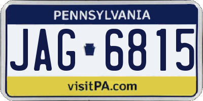 PA license plate JAG6815