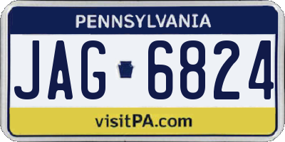 PA license plate JAG6824