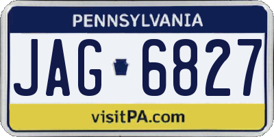 PA license plate JAG6827