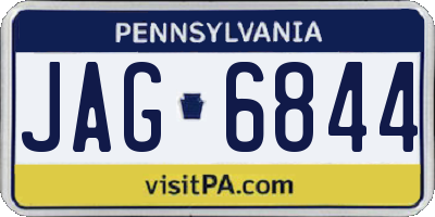 PA license plate JAG6844