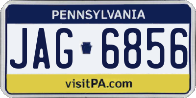 PA license plate JAG6856