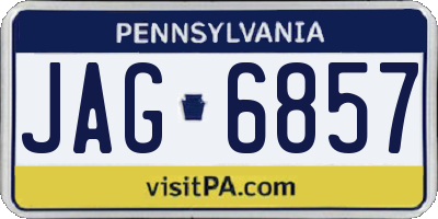 PA license plate JAG6857