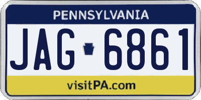 PA license plate JAG6861