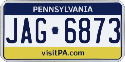 PA license plate JAG6873