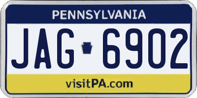 PA license plate JAG6902