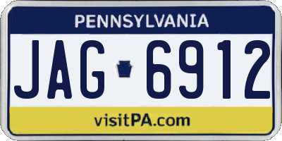 PA license plate JAG6912