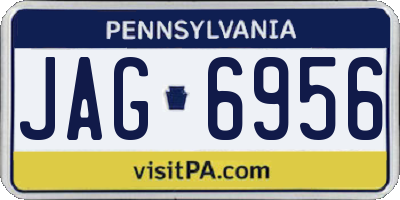 PA license plate JAG6956