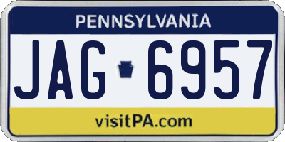 PA license plate JAG6957